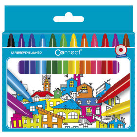 Prikažite detalje za Flomaster školski 12boja Jumbo Connect blister Slika Flomaster školski 12boja Jumbo Connect blister