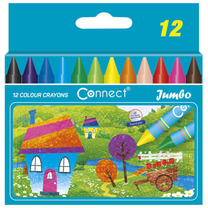 Slika Boje voštane 12boja kartonska kutija Jumbo Connect