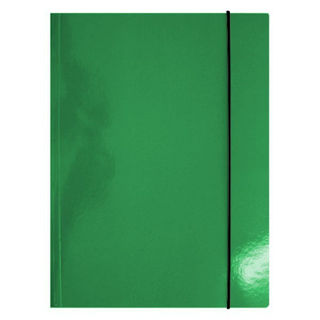 Slika Fascikl klapa s gumicom karton plastificirani A4 Fornax zeleni