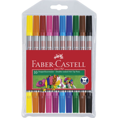 Slika Flomaster školski 10boja obostrani Faber Castell blister