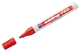 Slika Marker permanentni lakirajući 2-4mm Edding 750 crveni