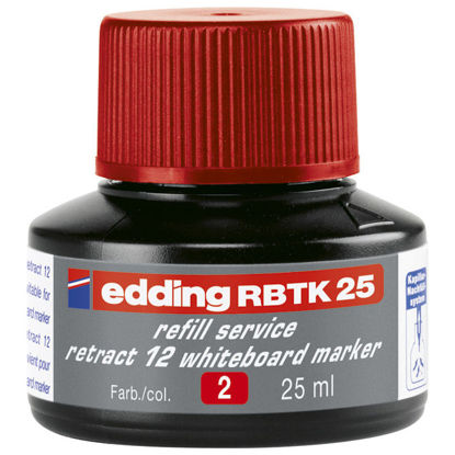 Slika Tinta za marker (za bijelu ploču) 25ml Edding BTK25 crvena