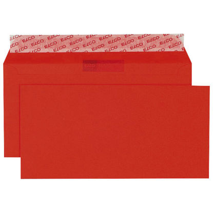 Slika Kuverte u boji 11x23cm strip Elco crvene