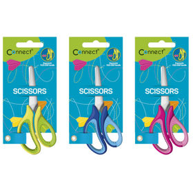 Prikažite detalje za Škare školske 13cm oble s mjerilom Soft Connect blister Slika Škare školske 13cm oble s mjerilom Soft Connect blister