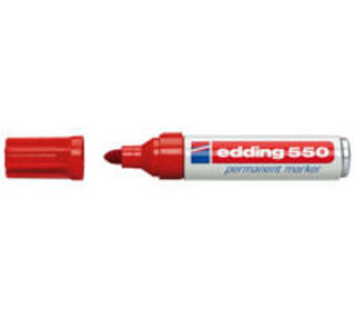 Slika Marker permanentni 3-4mm Edding 550 crveni