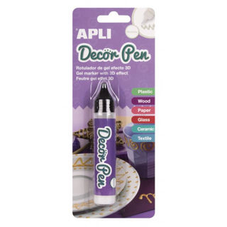 Slika Marker Apli decor pen 3D efekt metal bijeli 15010