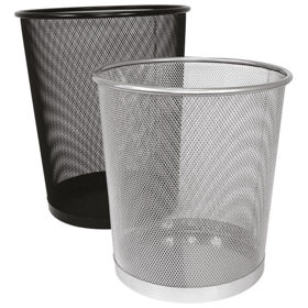 Prikažite detalje za Koš za smeće metalni žica fi-29,5xH-34cm Fornax srebrni Slika Koš za smeće metalni žica fi-29,5xH-34cm Fornax srebrni