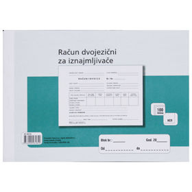 Prikažite detalje za Račun dvojezični za iznajmljivače Fokus L-RDVJ A5/NCR Slika Račun dvojezični za iznajmljivače Fokus L-RDVJ A5/NCR