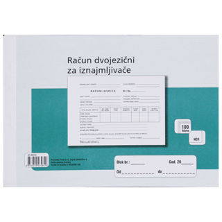 Slika Račun dvojezični za iznajmljivače Fokus L-RDVJ A5/NCR