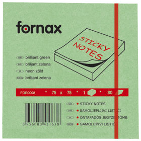 Prikažite detalje za Blok samoljepljiv 75x75mm 80L Fornax neon zeleni Slika Blok samoljepljiv 75x75mm 80L Fornax neon zeleni