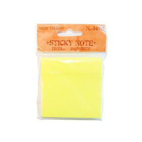 Prikažite detalje za Blok samoljepljivi neon žuti 75x75mm, 100L Slika Blok samoljepljivi neon žuti 75x75mm, 100L