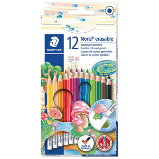 Slika Boje drvene 12boja s gumicom Noris Staedtler 144 50NC12 blister