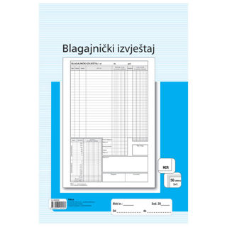 Slika Obrazac A-28a/NCR/EUR blagajnički izvještaj A4 Fokus