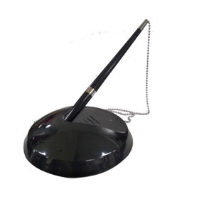 Prikažite detalje za Olovka kemijska na stalku+metalni lančić Siam 1074/3 crna Slika Olovka kemijska na stalku+metalni lančić Siam 1074/3 crna