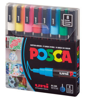 Slika Uni pak marker Posca pc-3m sortirane boje 8/1