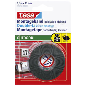 Prikažite detalje za Traka ljepljiva obostrana 19mm/1,5m spužvasta Outdoor Tesa 55750-3 blister Slika Traka ljepljiva obostrana 19mm/1,5m spužvasta Outdoor Tesa 55750-3 blister