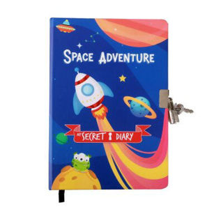 Slika Dnevnik s ključem iTotal A5 80g 96L Space adventure XL2283